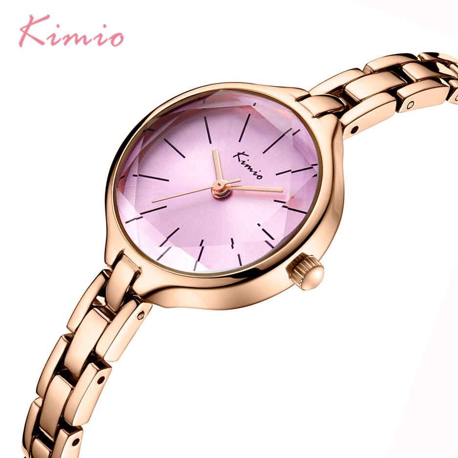 KIMIO Frauen Einfache Kleine Zifferblatt Quarzuhr Damen Kette Wasserdichte Edelstahl Armband Uhren Uhr Horloge Reloj Mujer