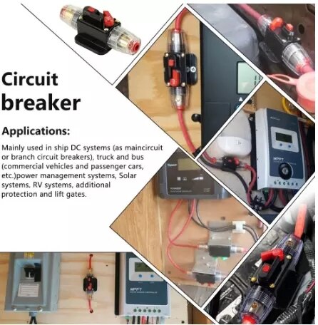 Circuit Breaker20A 30A 40A 60A 80A 100A Zonnestelsel 12V 24V Dc Zonne-energie Circuit Breaker Over En korte Huidige Bescherming