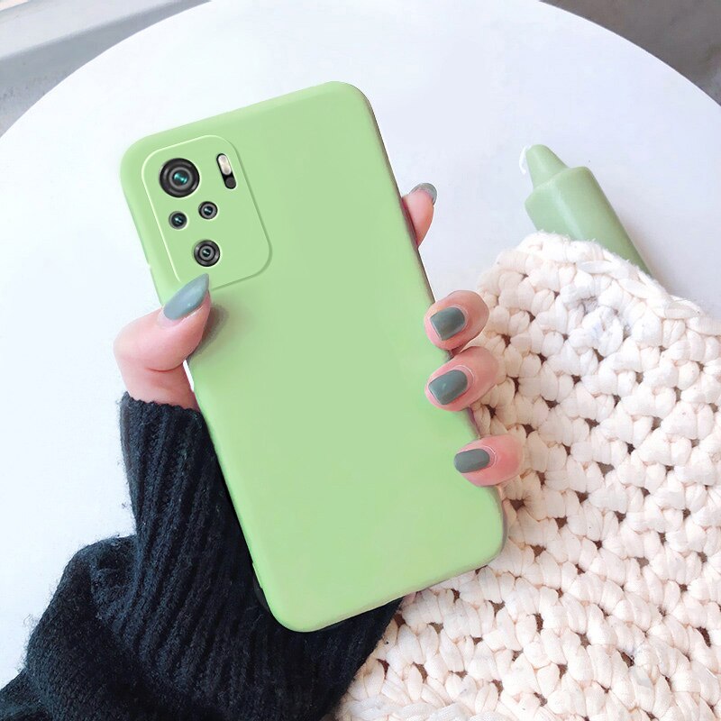 camera protector case for xiaomi redmi note 10 10S pro max 6.43 inch cover coque funda thin matte soft tpu no fingerprint shell: Redmi Note 10 Pro / green