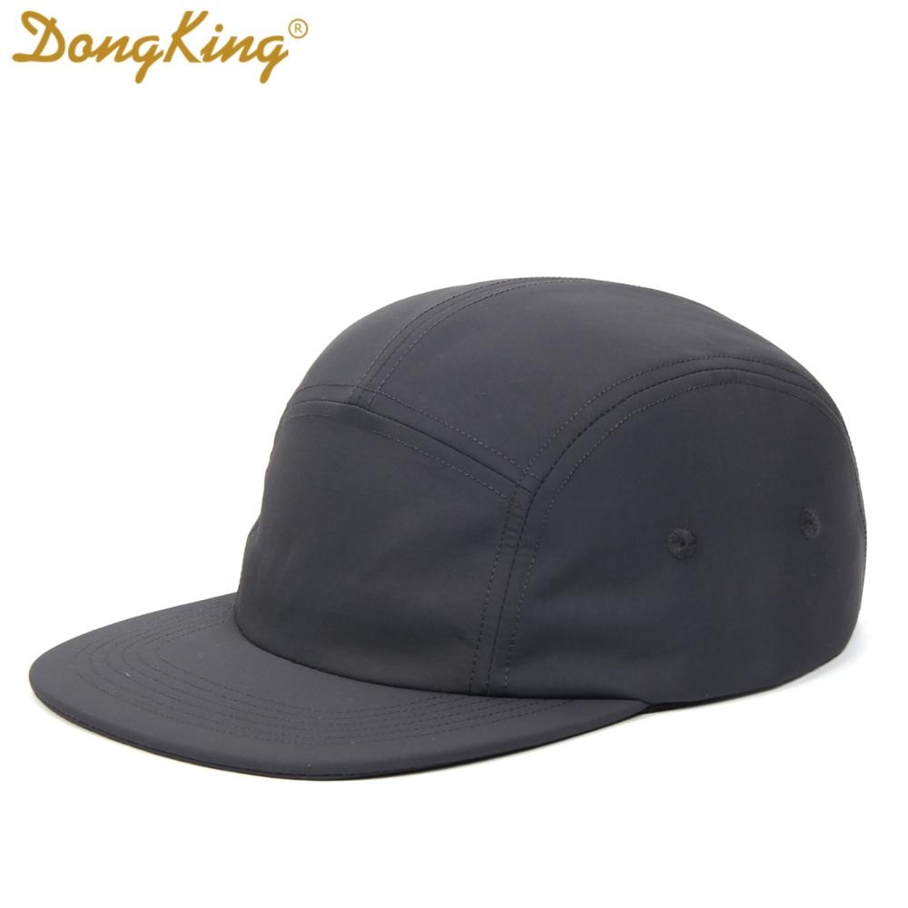 Dongking 5 Panelen Classic Baseball Cap Korte Rand Baseball Cap Taslon Splash Proof Stof Snel Droog Hoed Flat Bill big Size