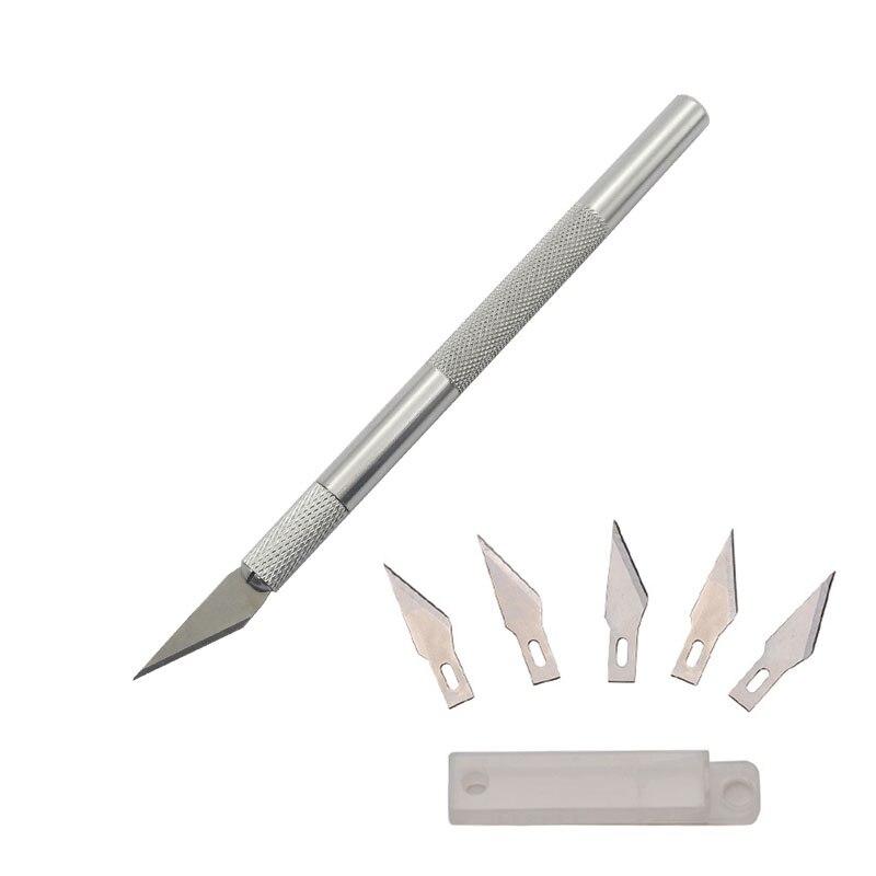 Metal Scalpel Knife Tools Art Cutting Tool Kit Cutting knife Non-Slip Blades Engraving Film Paper Cut Handicraft Carving Tools