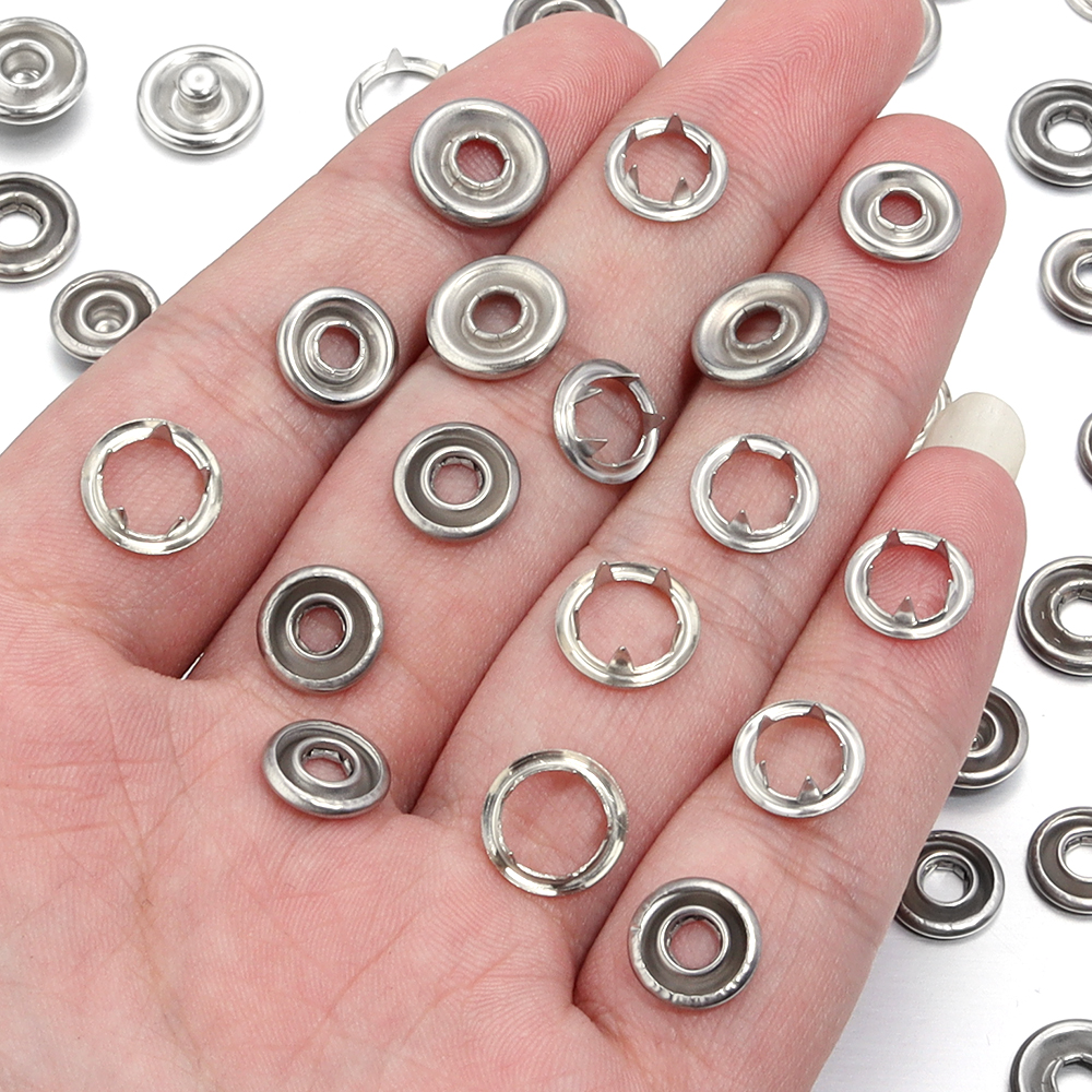 50 Satz/los 9,5/11mm Eisen Druckknopf Druckknopf Nieten Befestigungen Für DIY NäHenne Handwerk Ornament, Der Installation von Kleidung Taschen
