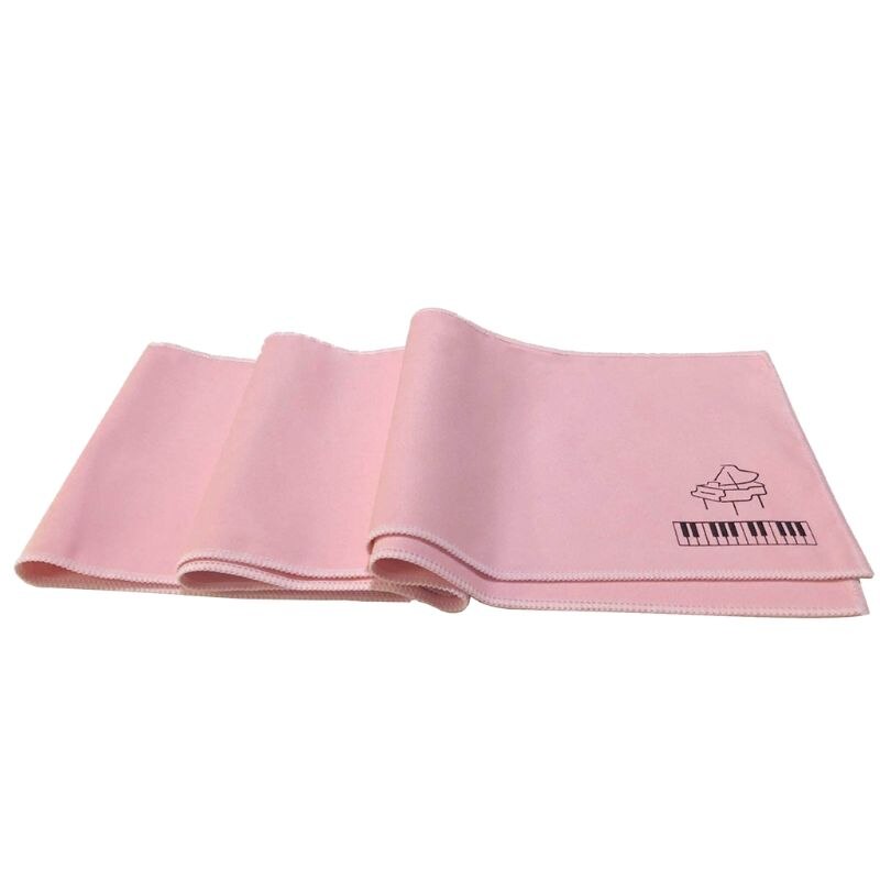 Flanelowa klawiatura pianina szmatka przeciwpyłowa robić każdego 88 klawiszowego czyszczenia fortepianu: różowy