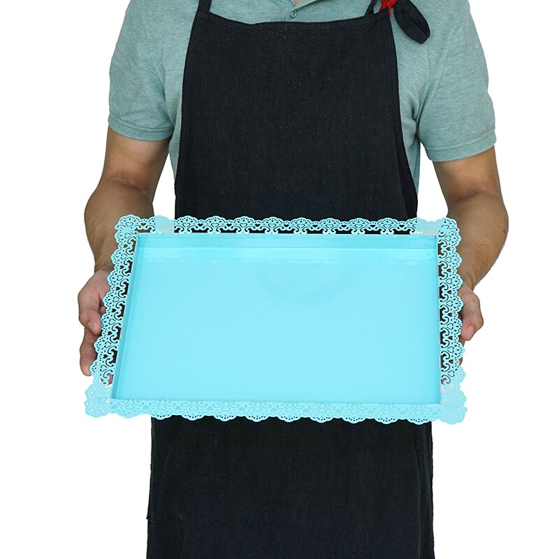 Blue cake stand high foot metal iron cake tools for dessert table decoration wedding party suppliers sweet baking love