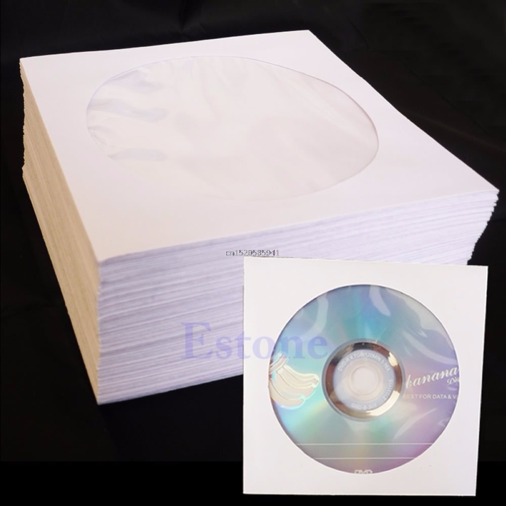 Fundas protectoras para CD y DVD, 50 Uds.