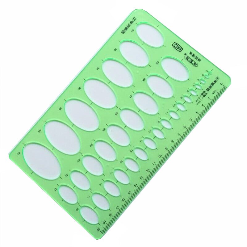 1-3 pcs Length 20cm * Width 13cm Resin Material Multifunction Foot Oval Template Ruler