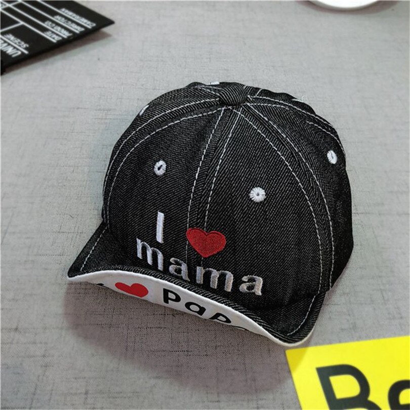 Gorra de béisbol I Love mama Youth para bebé, gorras de tela vaquera para niño, sombrero para el sol de otoño, gorra de algodón para niño de 1 a 4 años, accesorios para bebé