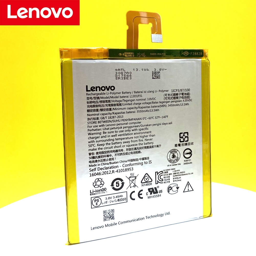 Batterie originale pour Lenovo Pad A3500 S5000 S5000-H tab3 7 TB3 710i 710F tab 2 A7 A7-30 A7-10F A7-20F