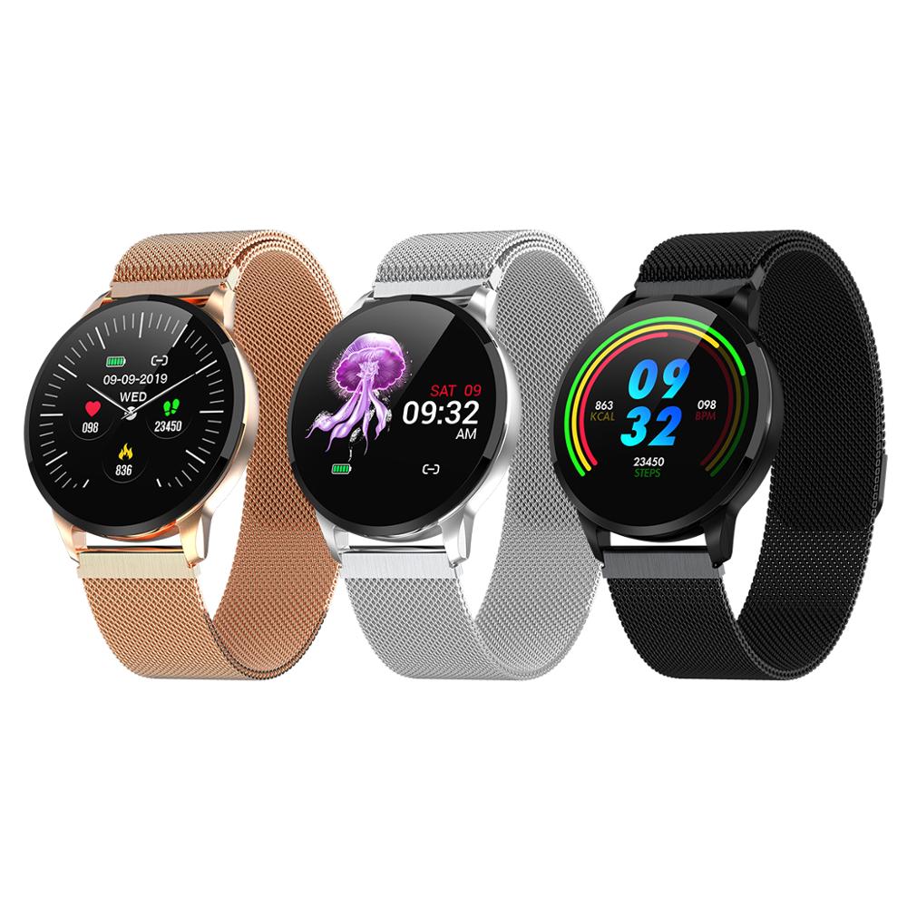 Vrouwen Sport Smart Horloge Mannen LED Waterdichte SmartWatch Hartslag Bloeddruk Stappenteller Horloge Klok Voor Android iOS