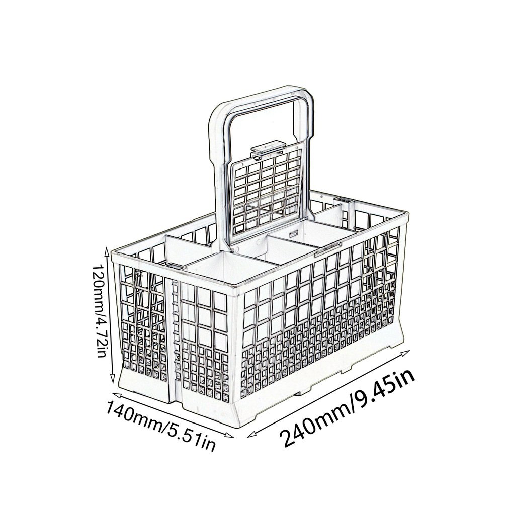 Botique-Universal Dishwasher Cutlery Basket fits Carrera Eurotech Homark Lendi Powerpoint Servis White Westinghouse Baumatic B