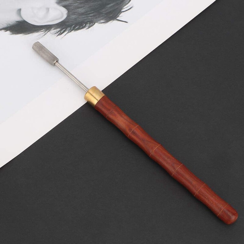 Kant olie pen messing hoved læder kant farvestof rulle bælte finisher værktøj læder diy håndværk til læder kant behandling
