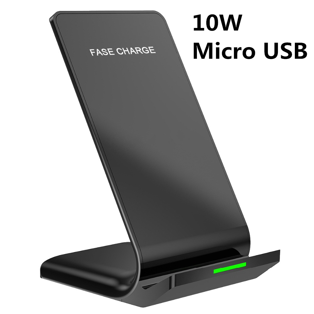 FDGAO 15W Fast Wireless Charger For Samsung S10 S9 S8 Huawei Xiaomi USB C Fold 10W Qi Charging Stand for iPhone 11 Pro XS XR X 8: 10W Micro USB