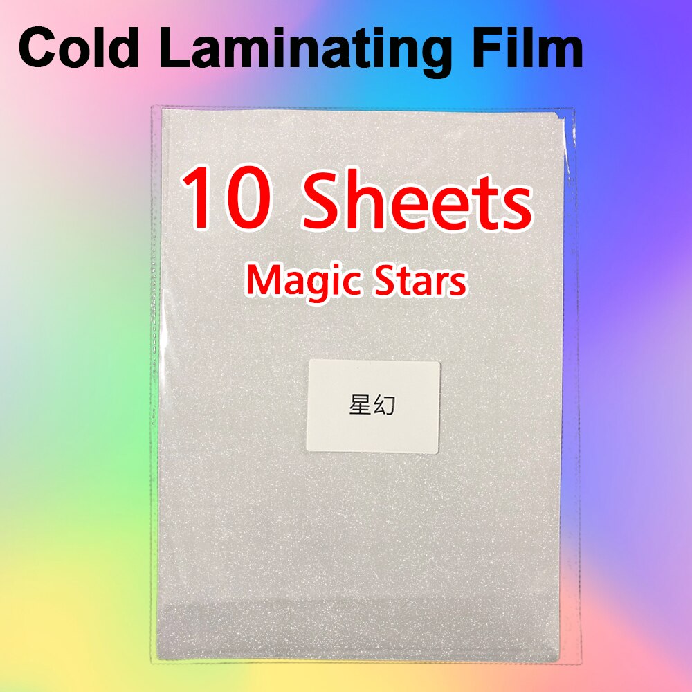 10 Vellen A4 Papier Koud Lamineren Film Zelfklevende Sterren Hart Glas Foto Lamineren Film Te Beschermen Foto &#39;S En Specimen Maken: Magic Star