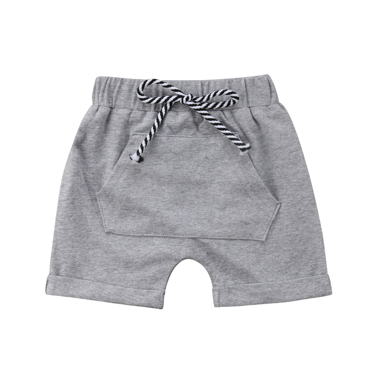 Pudcoco baby drenge underdele bomuld daglige solide strandbukser småbørn spædbarn baby dreng afslappet haremsbukser børnetøj: Mørkegrå / 2t