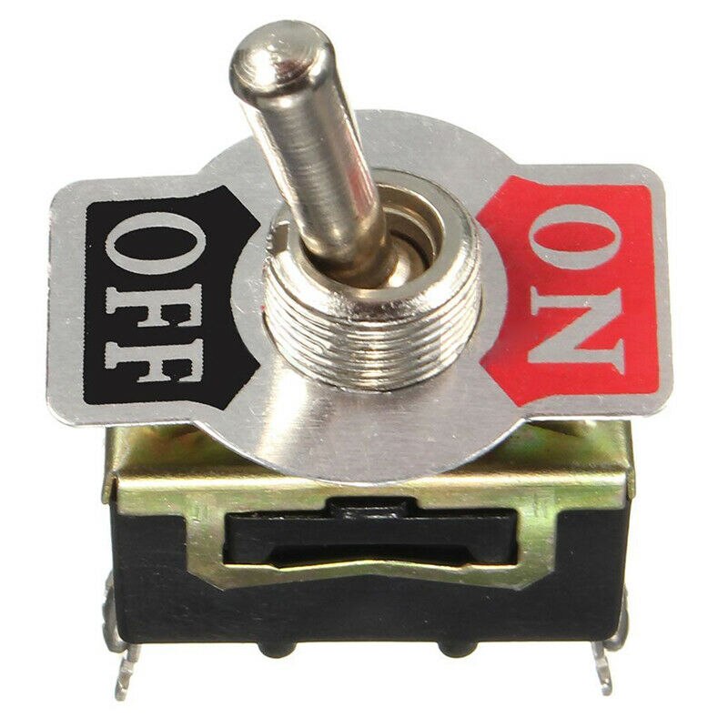 5pcs/set 12V 15A Heavy Rocker Toggle Flick Switch ON/OFF Car Dash Light Metal SPST 2pin