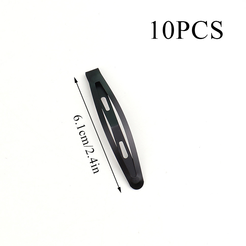 10 pçs/set liga bb grampo de cabelo pintura metal fosco grampos de cabelo tom preto snap grampos de cabelo artesanal headwear simples acessórios para o cabelo: CINZA