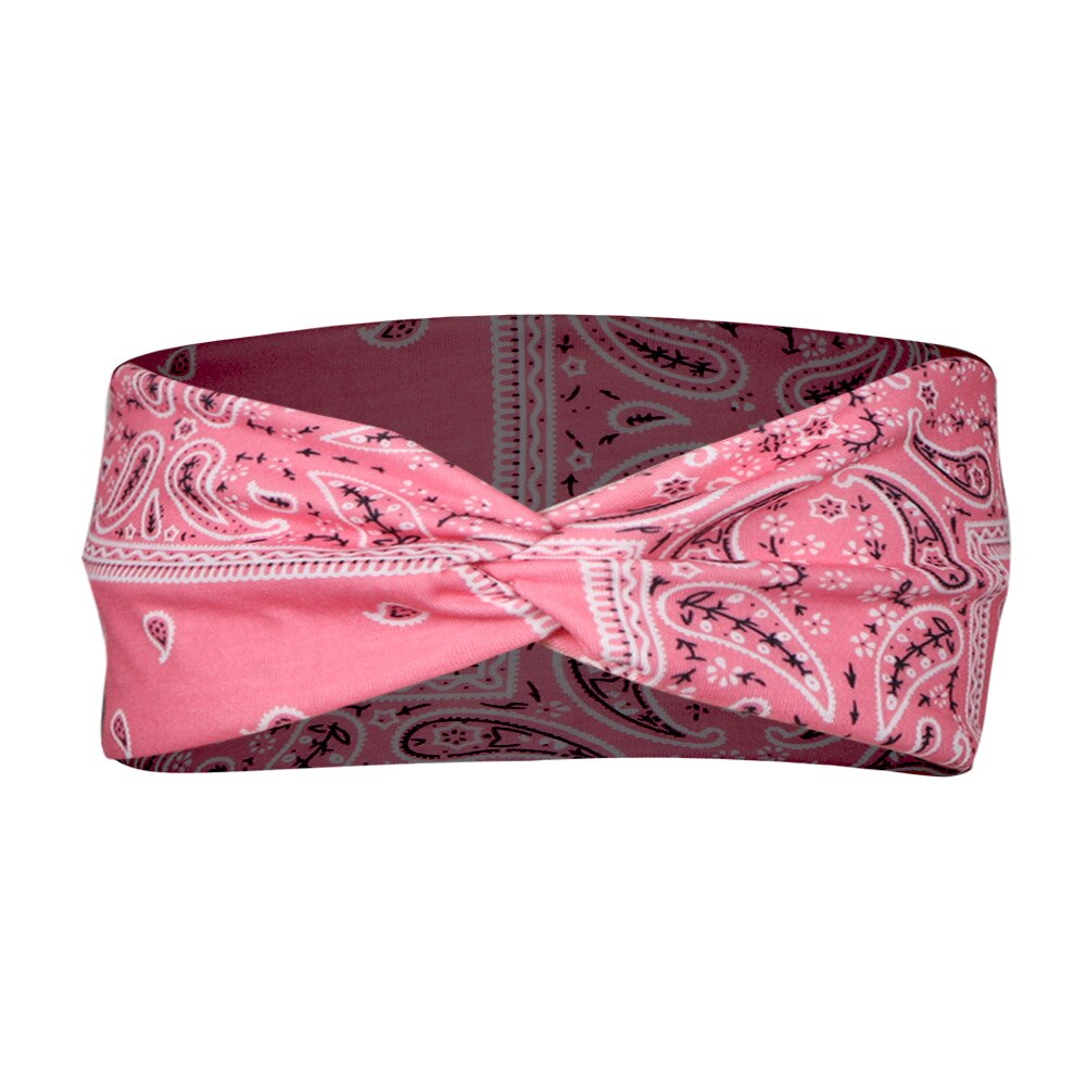 Bohemian Cross Elastic Hair Band Women Chiffon Silk Headband For Ladies Head band Hair Accessories Sports Wash Headwear: 5