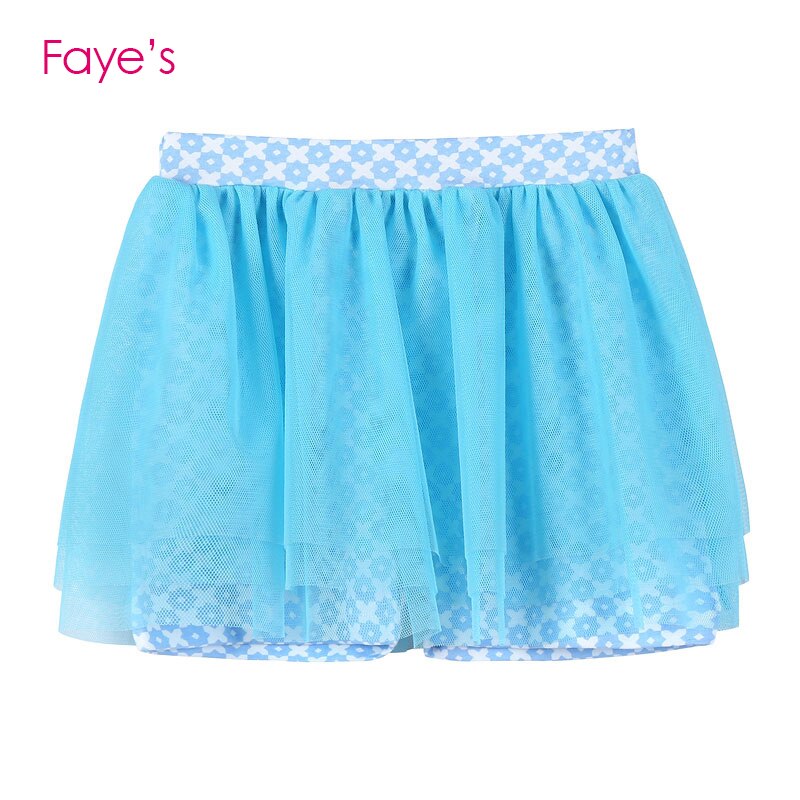 3-10years Baby Meisjes Zomer Tule Kant Shorts Tutu Rokken Broek Broek Kinderkleding Kinderkleding: Blue / 8T