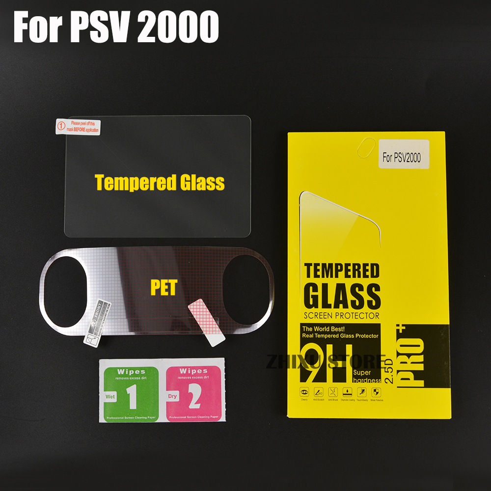 Protector de pantalla Full HD para Psvita, película frontal y trasera de vidrio templado transparente para PS Vita PSV 1000 2000 PSV1000 PSV2000: YELLOW