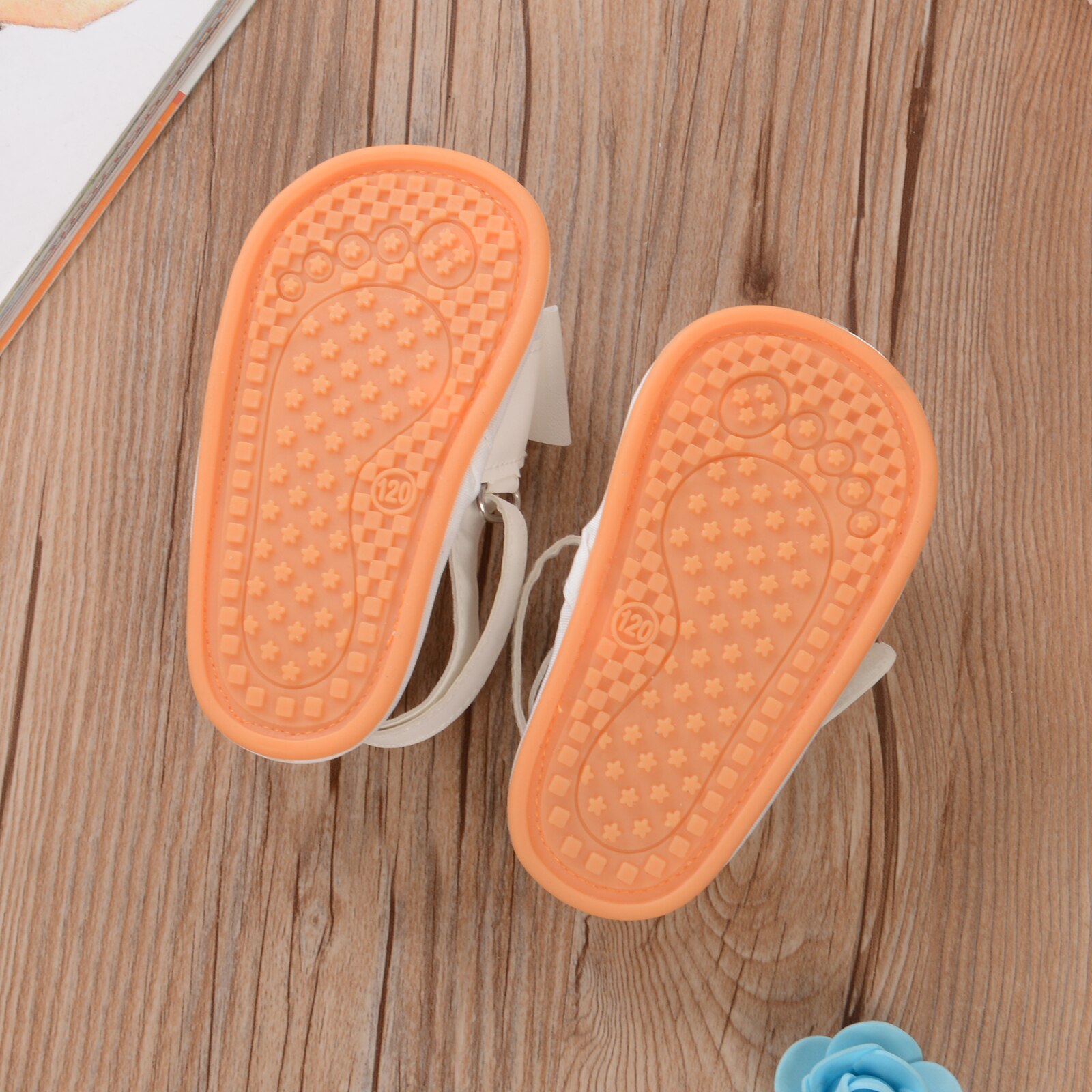Sandalias planas con lazo para niñas pequeñas, chanclas con correa en T, de Color sólido, simples
