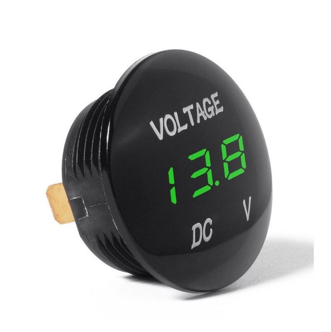 Dc 12 V-24 V Auto Motorfiets Waterdichte Led Panel Digitale Voltage Meter Voltmeter Auto En Motorfiets Voltmeter modificatie: Green light