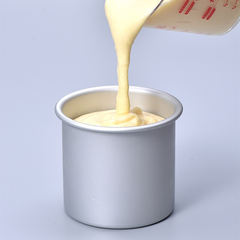 1 Piece Round Cake Pan with Removable Bottom, Anodized Aluminum 10cm Deep Round Cheesecake Pan Chiffon Cake Mold Baking Mould