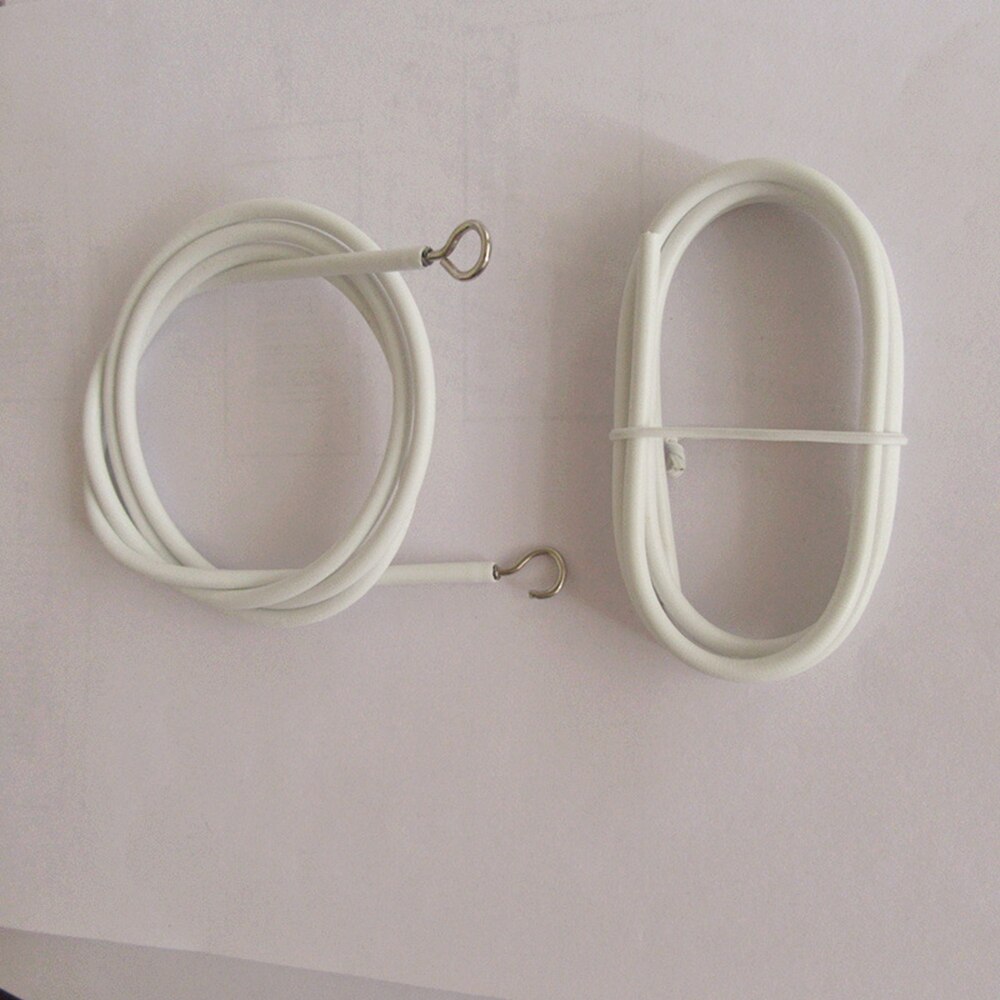 1/2/3 meter Length PVC Window Cord Cable Net Curtain Wire White Windows Curtain Line With FREE HOOKS &amp; EYES For Caravans Boats