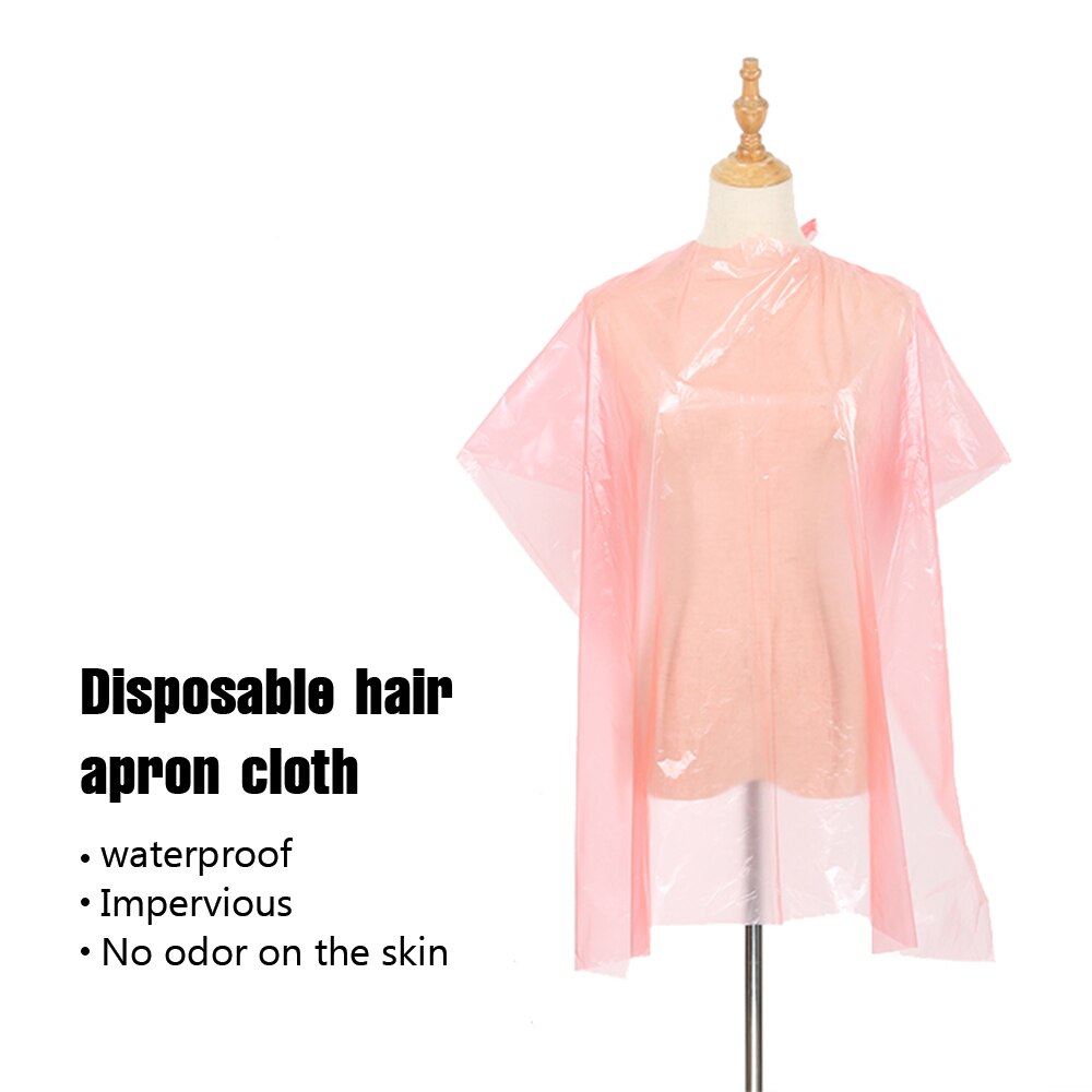 50PCS Disposable Waterproof Hair Salon Capes Haircut Apron Salon Shampoo Cape Salon Gown for Barbershop, Blue