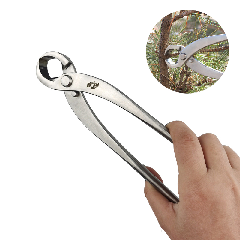 Herramienta de corte de poda de bonsái de acero inoxidable, tijeras para plantas y árboles, cortador de alambre para herramientas de poda de jardín: Marrón
