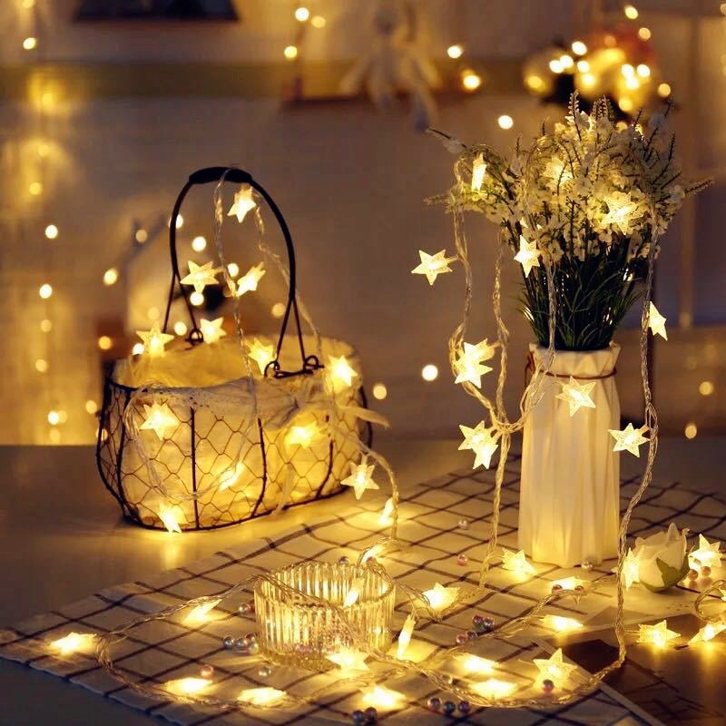 MIFLAME Led String Lights Battery USB Lights String Star Christmas Garland Light Room Curtain Light Year Decoration