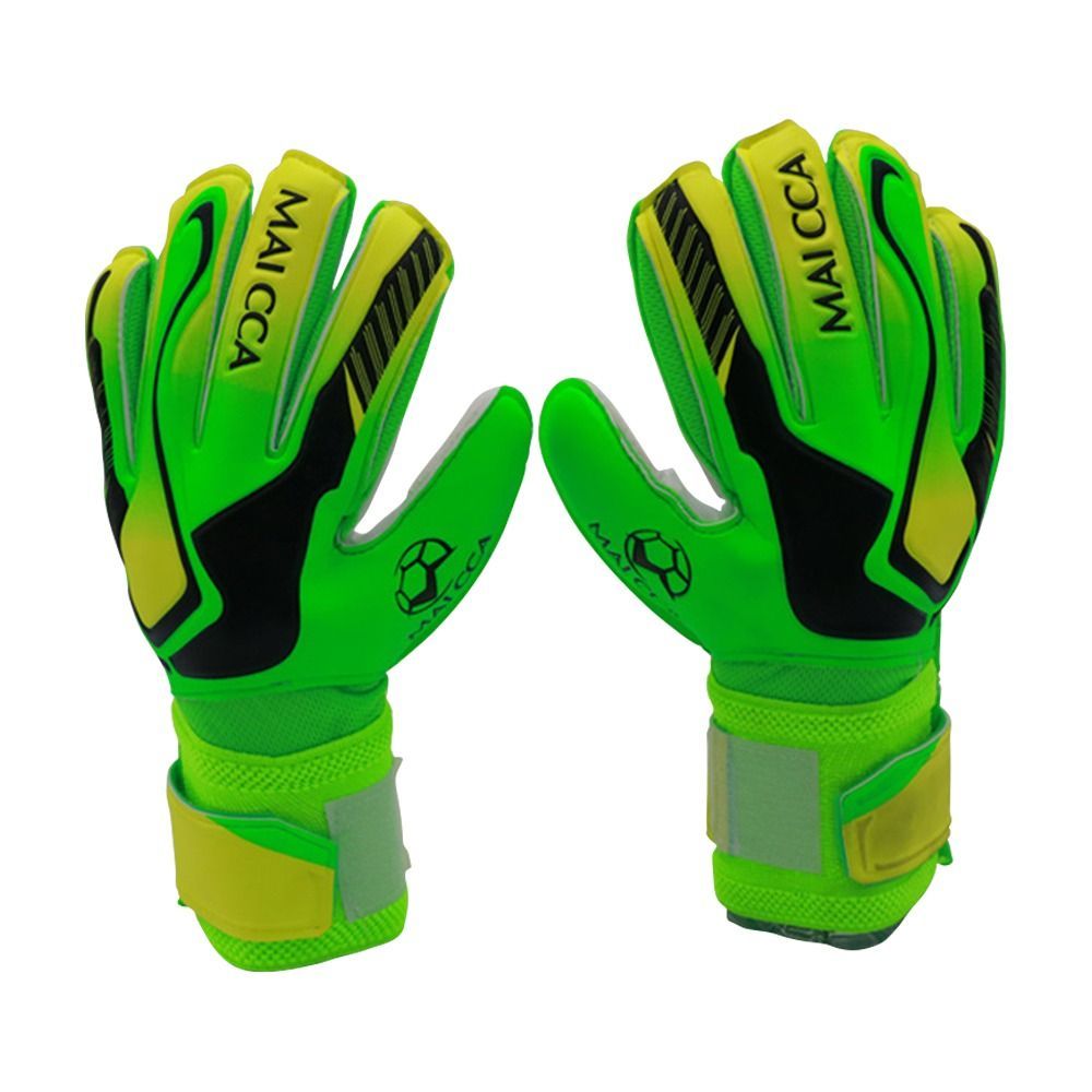 1 par de guantes de portero de fútbol antideslizantes guantes de portero de juego de látex resistentes al desgaste tamaño 5-10 guantes de portero de fútbol gruesos para niños