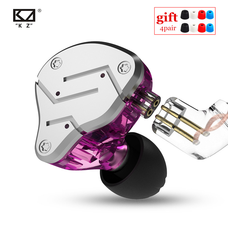 KZ ZSN 1DD + 1BA hybrydowy w słuchawkach dousznych wymienny przewodowy zestaw słuchawkowy HIFI czterordzeniowy napęd słuchawki do muzyki ZST ES4 ZSN PRO V80 ZS10