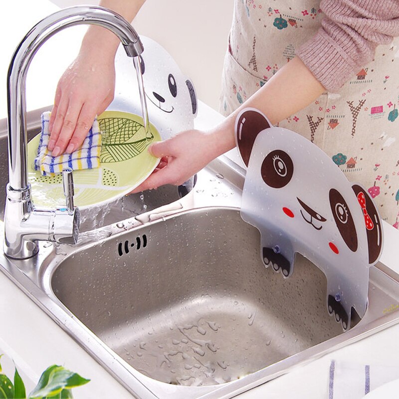 Cartoon Vorm Water Splash Guard Baffle Board Sucker Wastafel Sink Boord Keuken Gadgets Ondoordringbare Water Baffle Plaat