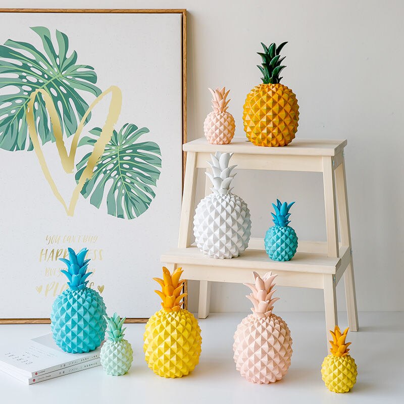 Nordic Home Decoration Resin Sculpture Room Decoration Pineapple Fruit Statue Restaurant Table Decoration Modern Crafts