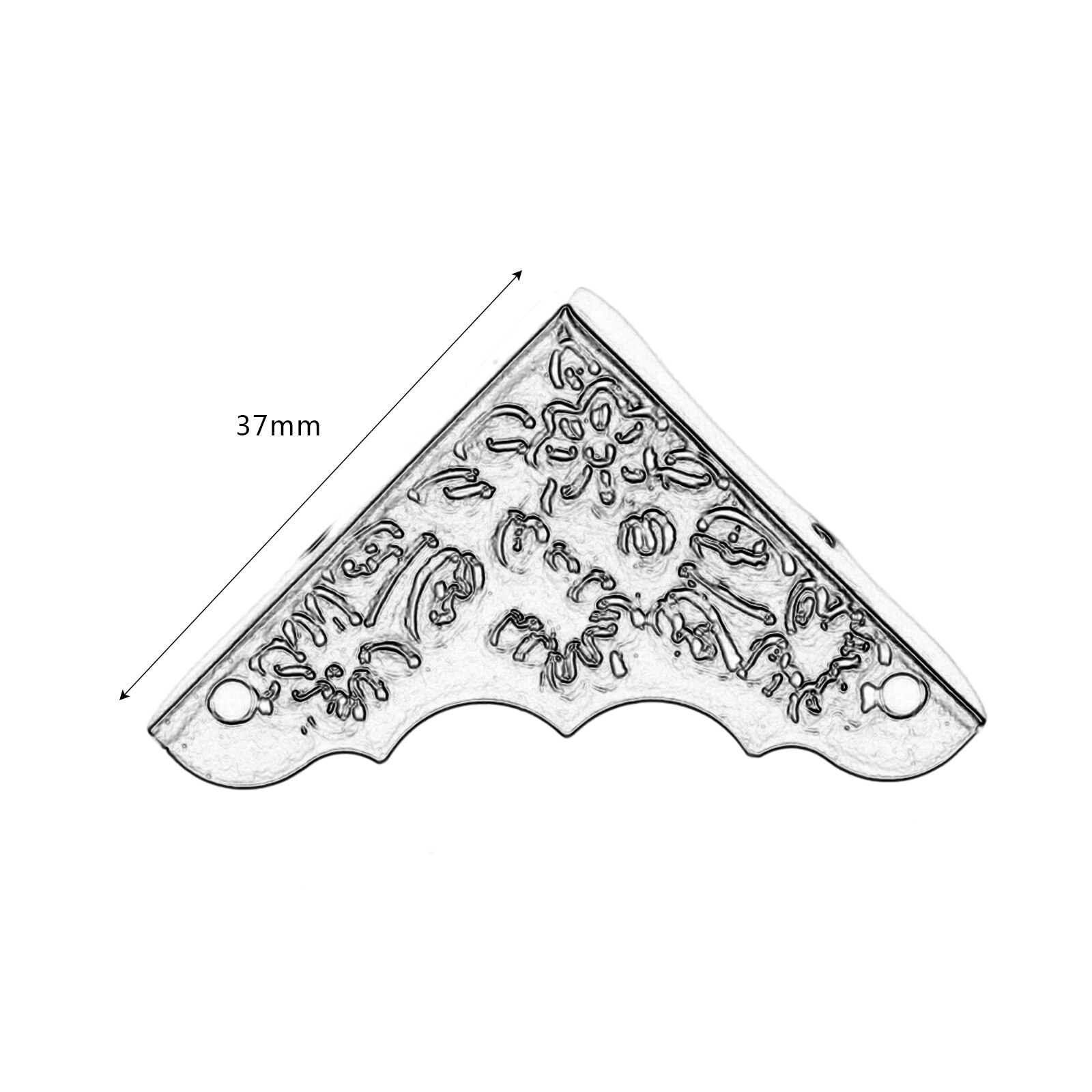 4Pcs 37mm Decorative Jewelry Wooden Box Picture Frame Corner Protector Guard Decorative Bracket For Furniture Hardware