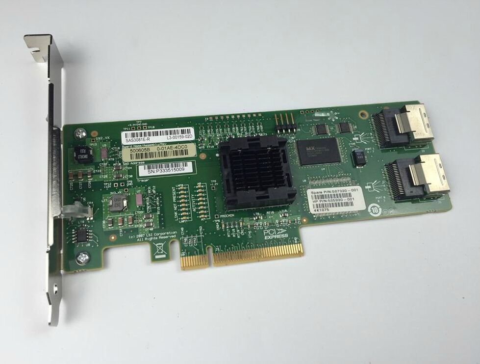 Adapter for LSI SAS 3081E-R HBA 1068E b3 LSI00182 HBA card PCI-E RAID controller card 585930-001 587330-001