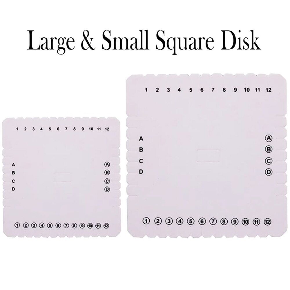 Braiding Disk Round Square Kumihimo Beading Cord Disc Braiding Braided Plate DIY Bracelet Loom Weaving Board Craft Tools: No6