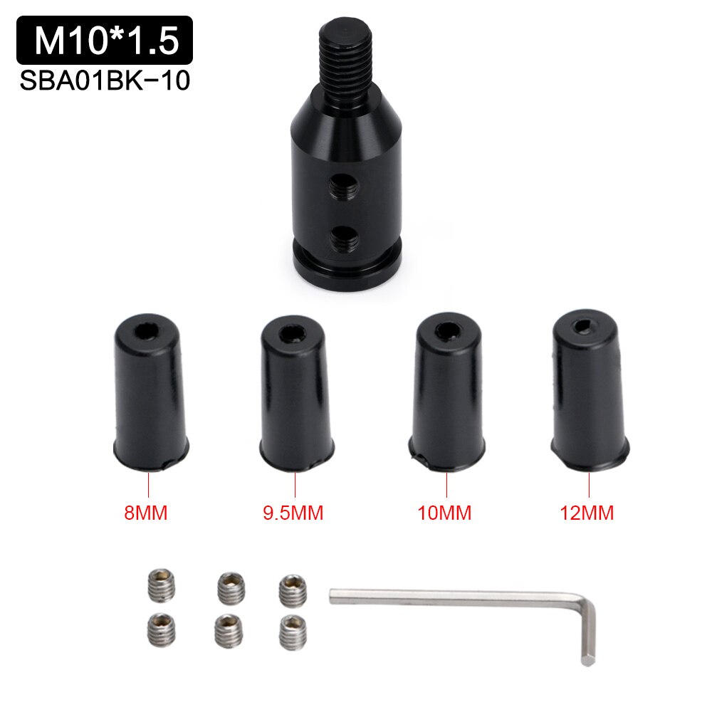 M12 x 1.25mm universell växelspaksadapter i aluminium för ogängade växlare för bmw mini 4 färger: M10 x 1.5 svart