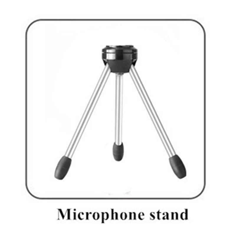 Recording USB Condenser Microphone Studio Microphones For PC Computer Laptop Voice Podcasting For Youtobe Mic Stand: Only Tripod