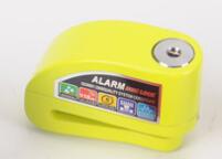 newest bike alarm lock safety waterproof motorcycle brake disc alarm lock bike lock 8 color: Green