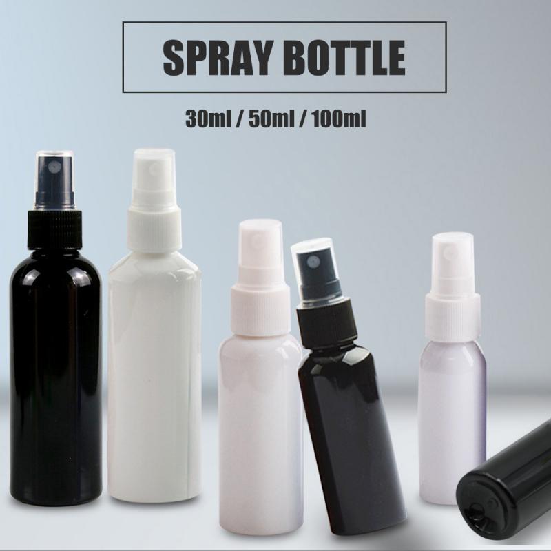 30Ml/50Ml/100Ml Draagbare Half-Kap Spuitfles Herbruikbare Transparant Plastic spray Fles In Zwart-wit TSLM1