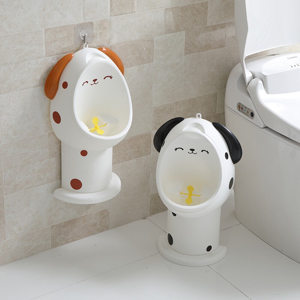 Kids Boy Urinal Toddler Wall-Mounted Hook Potty Toilet Training Learn Stand Vertical Adjustable Urinals Animal Boy Pee Toilet