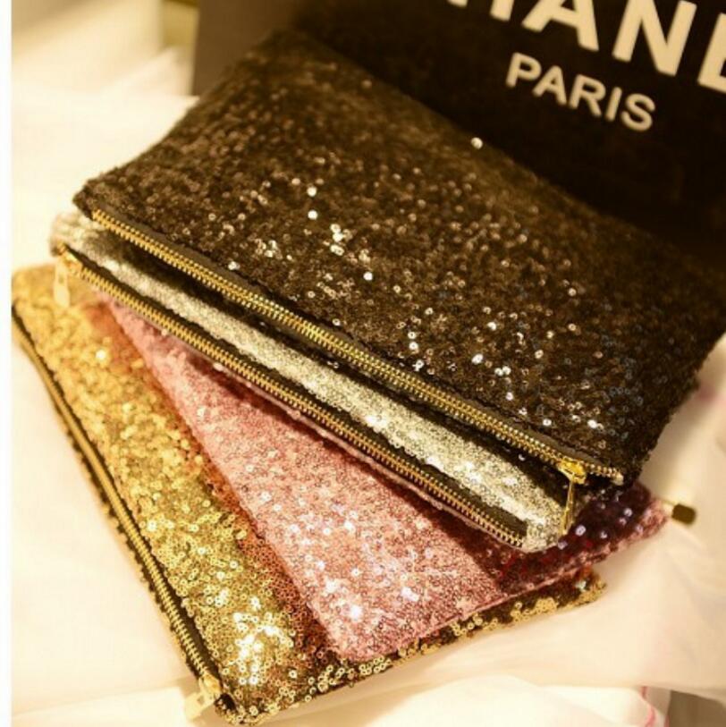 Women Sequins Clutch Bags Glitter Bling Sequins Envelope Bag Women Makeup Bag Retro Bling Evening Party Mini Handbags