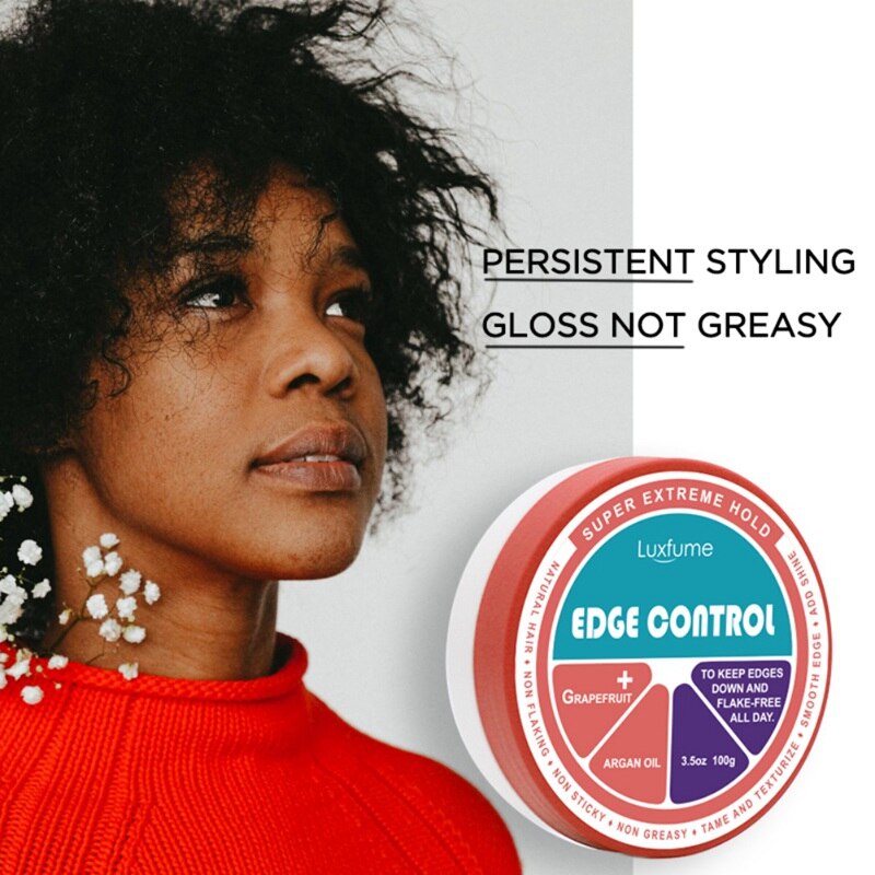 100g Pompelmo Rosa Dei Capelli di Cera Olio di Controllo per Lo messa in piega Dei Capelli Crema capelli design messa in piega Lacca Finitura anti-L'effetto Crespo Dei Capelli fissativo