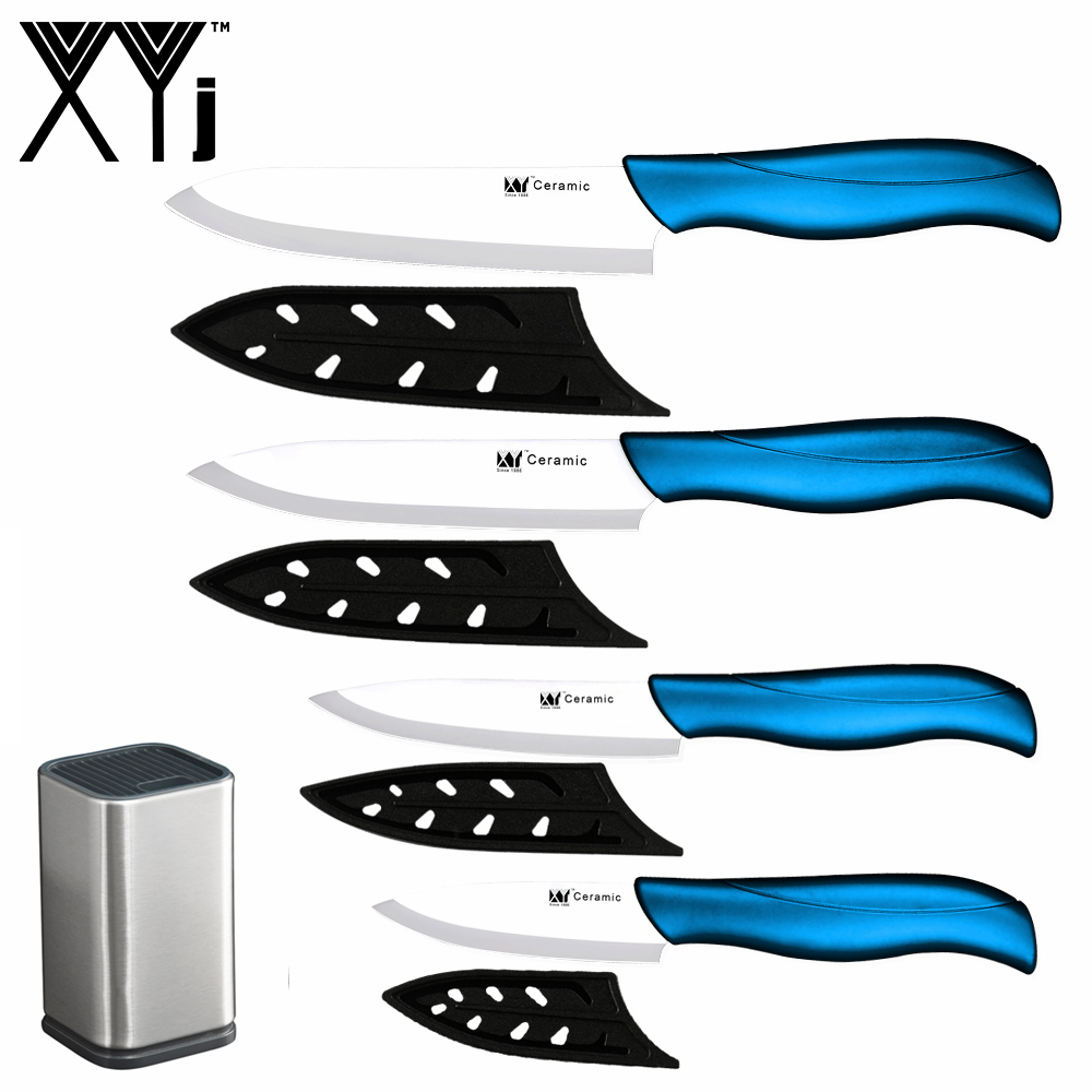XYj 5 stücke Keramik Messer Set 6 ''Edelstahl Messer Stehen 3'' Schäl 4 ''Utility 5'' schneiden 6 ''Kochmesser Obst Werkzeuge: C