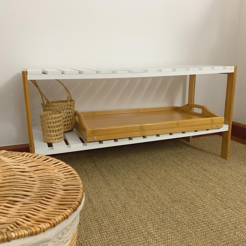 Foldbar bambus træ seng bakke morgenmad på sengen laptop skrivebord enkelt spisebord til sovesofa bord picnic med håndtag