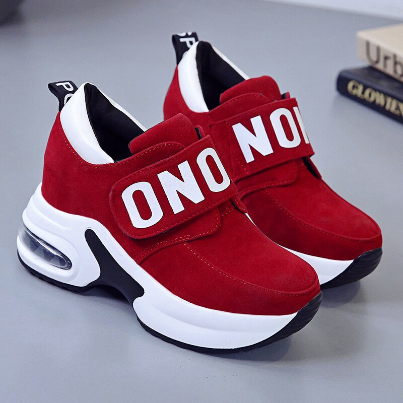 Kvinner plattform kiler høye hæler kjole ankel martin støvler damesko uformell varme snøstøvler botas kvinner botas pluss størrelse 35-40: Rød / 5.5