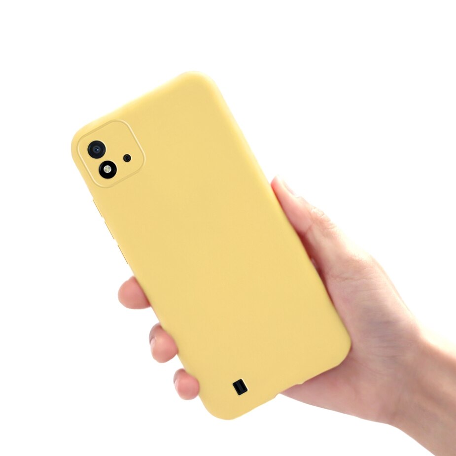 Coque Souple Pour Realme C20 Sof Mince Mignon Bonbons Téléphone Pour Oppo Realme C20 C 20 cas 6.5 ''RealmeC20 Pleine Coque Pare-chocs: Yellow