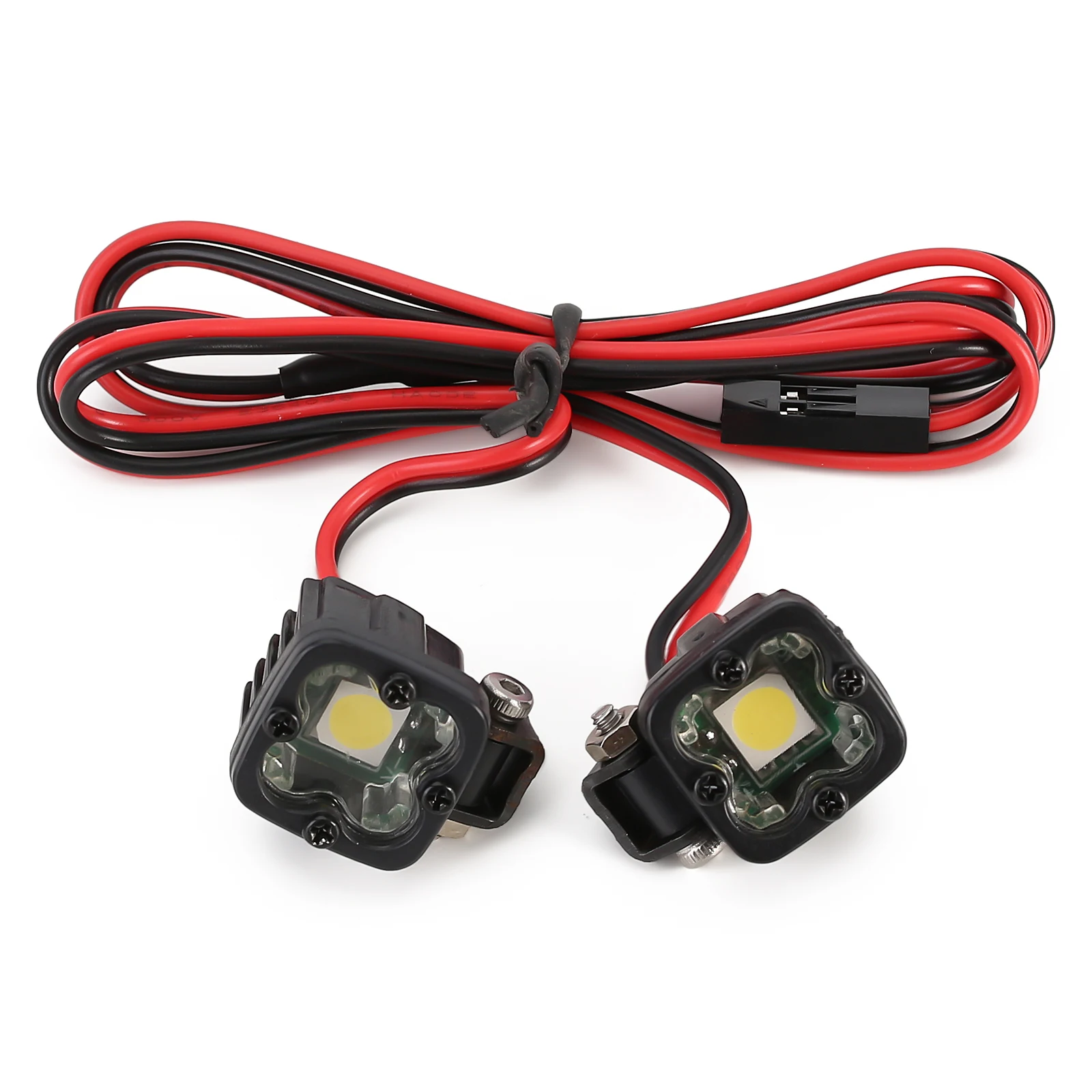 INJORA RC Car Bright LED Lights Headlight Spotlight for 1/10 RC Crawler Axial Traxxas TRX4 TRX6 SCX10 90046 Wraith Redcat Gen8: 2-Lights A