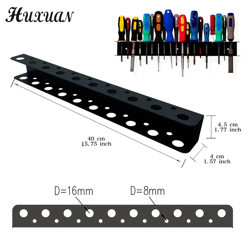 Screw Organizer Wall Mount Heavy Duty Screwdriver Storage Rack Storage Organizer Screwdriver Rack Tool Rack Pliers Holder Tool